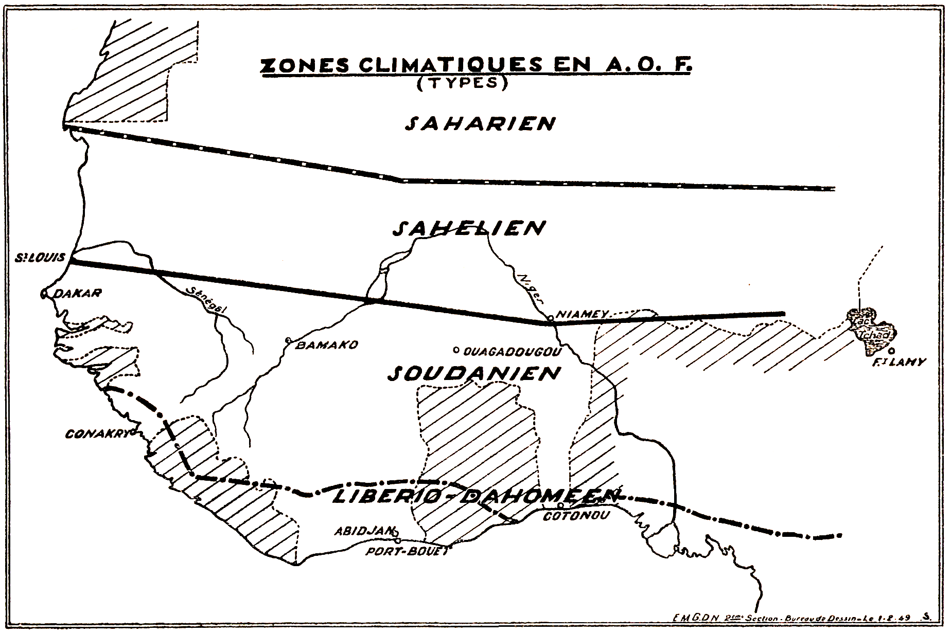 Zones climatiques en AOF
